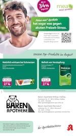 mea - meine apotheke Apotheken Prospekt der aktuellen Woche mit 4 Seiten, gültig von 01.08.2026 bis 31.08.2026, in Lichtentanne und Umgebung Aktueller mea - meine apotheke Apotheken Prospekt in Lichtentanne und Umgebung, "Unsere August-Angebote" mit 4 Seiten, 01.08.2026 - 31.08.2026