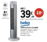 E.Leclerc Le Pian-Médoc - Promo Ventilateur colonne Promo Ventilateur colonne à 39,99 € dans le catalogue E.Leclerc à Le Pian-Médoc