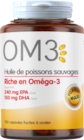 OM3 Huile de poissons sauvages Riche - OM3 - NaturéO à Versailles OM3 Huile de poissons sauvages Riche - OM3 en promo chez NaturéO Versailles à 22,69 €