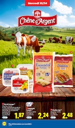 Prix et réduction Emmental dans le prospectus Lidl en cours Offre Emmental dans le catalogue Lidl du moment à la page 10