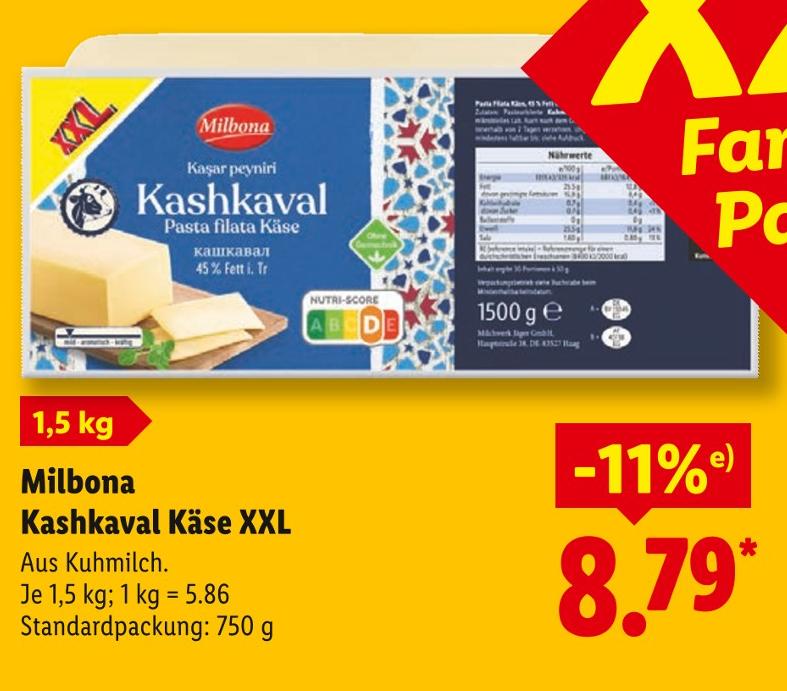 Kashkaval Käse XXL