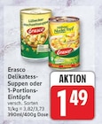 Dleikatess-Suppen oder 1-Portions-Eintöpfe von Erasco im aktuellen EDEKA Prospekt
