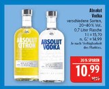 Absolut Vodka im Angebot bei Marktkauf in Schweinfurt Absolut Vodka Angebote von Absolut bei Marktkauf Schweinfurt für 10,99 €
