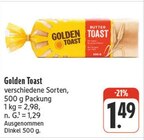 Butter Toast Angebote von Golden Toast bei nah und gut Würzburg für 1,49 €