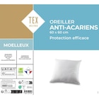Oreiller anti acarien - TEX HOME en promo chez Carrefour Drancy à 12,99 €