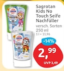 Kids No Touch Seife Nachfüller von Sagrotan für 2,99 € bei budni im Angebot Kids No Touch Seife Nachfüller von Sagrotan im aktuellen budni Prospekt