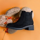 Boots chelsea talons 4 cm noir femme en promo chez La Halle Sarcelles à 45,99 €