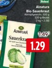 Bio-Sauerkraut im Angebot bei EDEKA in Unna Bio-Sauerkraut Angebote von Alnatura bei EDEKA Unna für 1,29 €