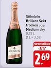 Brillant Sekt trocken oder Medium dry bei EDEKA im Rottweil Prospekt für 2,69 €