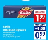 italienische Teigwaren Angebote von Barilla bei famila Nordost Norderstedt für 0,99 €