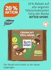 Vegane Tafelschokoladen Angebote von Ritter Sport bei Müller Essen