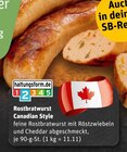 Aktuelle Bratwurst Angebote bei REWE in Oberhausen Aktuelles Rostbratwurst Canadian Style Angebot bei REWE in Oberhausen ab 1,00 €