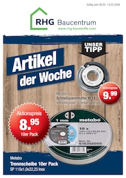 RHG Baucentrum Prospekt für Klingenthal: "Artikel der Woche", 1 Seite, 09.02.2026 - 14.02.2026