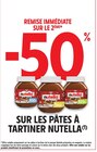 -50 % de remise immédiate sur le 2ème sur les pâtes à tartiner nutella à Intermarché Contact dans Condé-sur-Marne -50 % de remise immédiate sur le 2ème sur les pâtes à tartiner nutella à Intermarché Contact dans Condé-sur-Marne