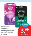 Xtreme3 Einwegrasierer von Wilkinson für 3,99 € bei budni im Angebot Xtreme3 Einwegrasierer von Wilkinson im aktuellen budni Prospekt