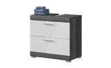 Waschbeckenunterschrank SCHLOONSEE Breite 60cm 2 Schubkästen mit Siphonausschnitt MDF-Front in verschiedenen Farben erhältlich Badmöbel Badschrank Kommode Bad Schloonsee von  im aktuellen Höffner Prospekt für 96,00 €