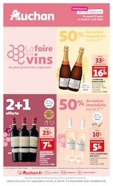 Prospectus Auchan Hypermarché à Rillieux-la-Pape, "La foire aux vins", 36 pages de promos valables du 19/03/2024 au 01/04/2024