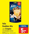 felix Knabber-Mix oder Crispies im Angebot bei famila Nordost in Langenhagen felix Knabber-Mix oder Crispies Angebote bei famila Nordost Langenhagen für 5,00 €