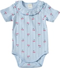 Aktuelles Body Kurzarm mit Kirschen-Muster, blau, Gr. 86/92 Angebot bei dm-drogerie markt in Köln ab 6,50 €