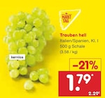 Trauben hell im Angebot bei Netto Marken-Discount in Neuss Trauben hell Angebote von MARKT TAG bei Netto Marken-Discount Neuss für 1,79 €