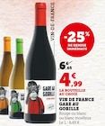 VIN DE FRANCE GARE AU GORILLE en promo chez U Express Fouesnant à 4,99 €