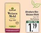 Bio-Weizen Mehl im EDEKA Prospekt Bio-Weizen Mehl von Alnatura im aktuellen EDEKA Prospekt für 1,19 €