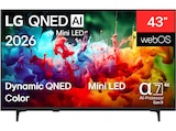 43QNED72B6B QNED TV (Flat, 43 Zoll / 109 cm, UHD 4K, SMART TV) im MediaMarkt Saturn Prospekt 43QNED72B6B QNED TV (Flat, 43 Zoll / 109 cm, UHD 4K, SMART TV) von LG im aktuellen MediaMarkt Saturn Prospekt für 379,00 €