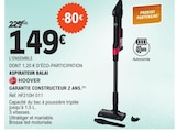 Aspirateur balai - Hoover en promo chez E.Leclerc Carcassonne à 149,00 €