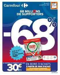 Prospectus Carrefour à Saint-Maurice, "68 millions de supporters", 82 pages, 04/06/2024 - 17/06/2024