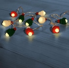 LED Lichterkette mit Strickmützen für 4,99 € bei REWE im Angebot LED Lichterkette mit Strickmützen im aktuellen REWE Prospekt