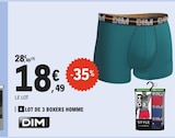 Lot de 3 boxers homme - DIM en promo chez E.Leclerc Poitiers à 18,49 €