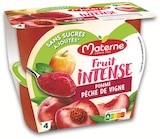 Compote aux fruits intenses pomme/pêche de vigne sans sucres ajoutés - MATERNE dans le catalogue Intermarché