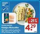 Kabeljau-Rückenfilet im ALDI SÜD Prospekt Kabeljau-Rückenfilet von Golden Seafood im aktuellen ALDI SÜD Prospekt für 4,29 €