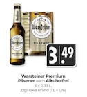 Aktuelles Premium Pilsener auch Alkoholfrei Angebot bei Hieber in Lörrach ab 3,49 €