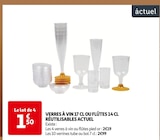 Verres à vin 17 cl ou flûtes 14 cl réutilisables - ACTUEL dans le catalogue Auchan Supermarché