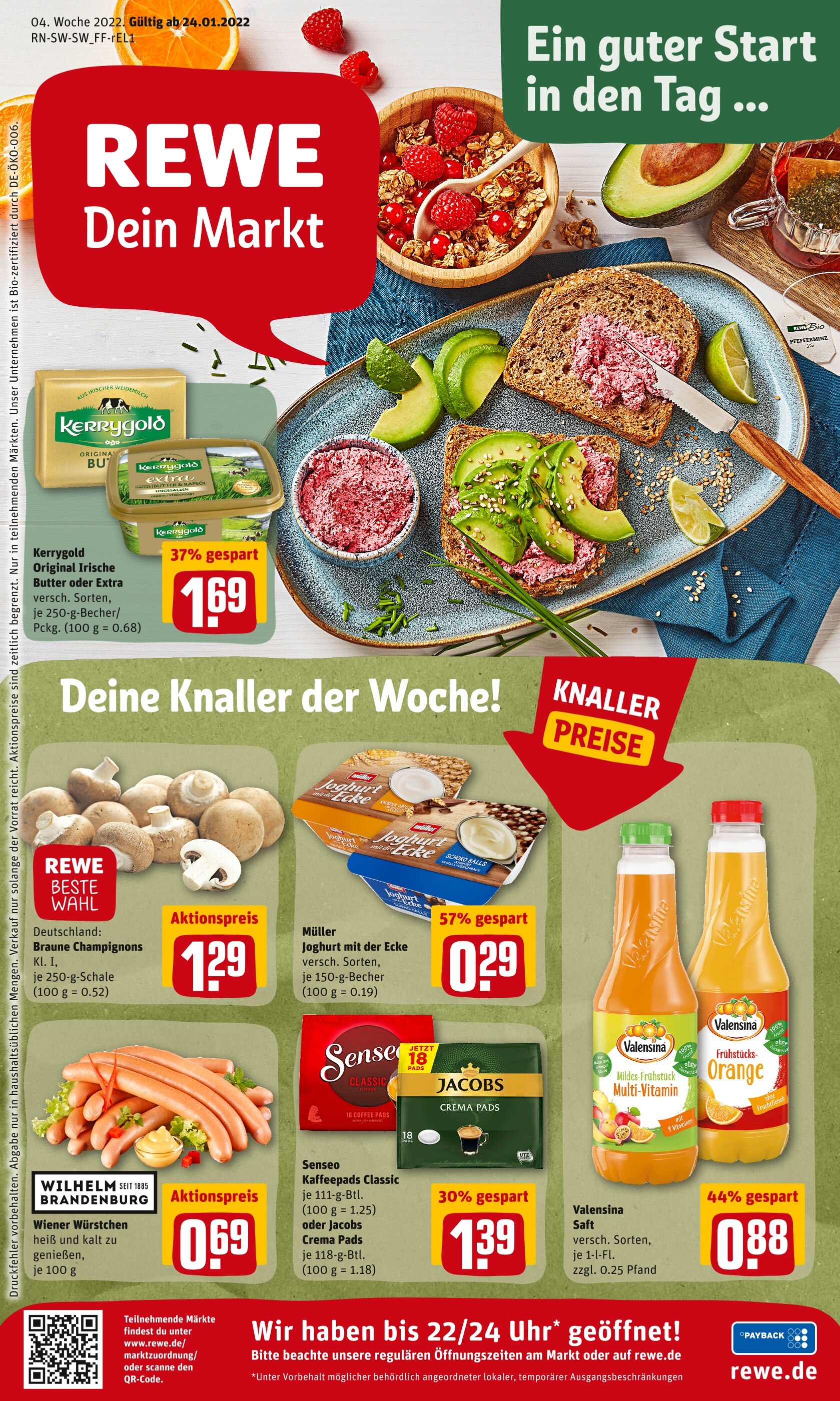 REWE Prospekt für Ostfildern mit 23 Seiten REWE Prospekt für Ostfildern: "Top Angebote", 23 Seiten, 24.01.2022 - 29.01.2022