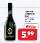 Sekt im Angebot bei Markant Nordwest in Aurich Sekt Angebote von Fürst von Metternich bei Markant Nordwest Aurich für 5,99 €