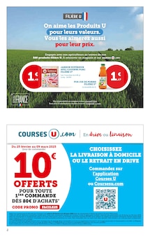 Prospectus Super U de la semaine "Super U" avec 2 pages, valide du 25/02/2025 au 09/03/2025 pour Vinzier et alentours