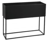 Jardinière rectangle métal noir H.33cm en promo chez Maxi Bazar Colombes à 17,99 €