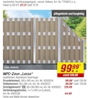 WPC-Zaun "Lasse" im toom Baumarkt Prospekt WPC-Zaun "Lasse" von im aktuellen toom Baumarkt Prospekt für 44,99 €