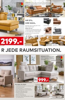 Sofa im porta Möbel Prospekt "RABATTMAGIE IM FEE-BRUAR" mit 24 Seiten (Koblenz)