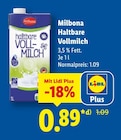 Aktuelles Haltbare Vollmilch Angebot bei Lidl in Remscheid ab 0,89 €