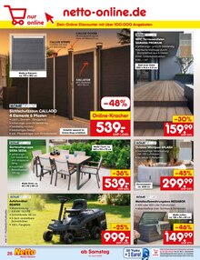 Gartenmöbel im Netto Marken-Discount Prospekt "Aktuelle Angebote" mit 62 Seiten (Fürth)