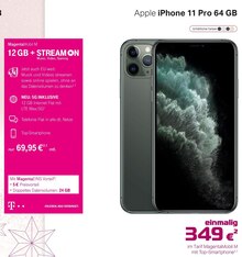 iPhone 11 Pro + MagentaMobil M bei Telekom Partner Tönisvorst in Neuss iPhone 11 Pro + MagentaMobil M im Angebot bei Telekom Partner Tönisvorst Neuss für 349,00 €