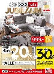 Polstermöbel im XXXLutz Möbelhäuser Prospekt in Moers Aktueller XXXLutz Möbelhäuser Prospekt mit Polstermöbel, "JUBILÄUM", Seite 1