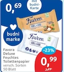 Deluxe Feuchtes Toilettenpapier von Favora im aktuellen budni Prospekt