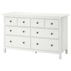 Kommode mit 8 Schubladen weiß gebeizt Angebote von HEMNES bei IKEA Nordhausen für 299,00 €