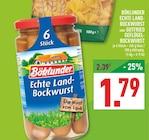 Echte Land-Bockwurst oder Geflügel-Bockwurst von Böklunder im aktuellen Marktkauf Prospekt