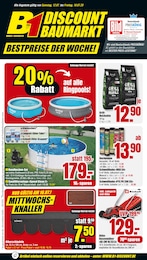 B1 Discount Baumarkt Prospekt für Olfen: "BESTPREISE DER WOCHE!", 8 Seiten, 12.07.2025 - 18.07.2025
