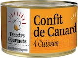 Confit de Canard 4 Cuisses - Terroirs Gourmets - Intermarché Hyper à Bordeaux Confit de Canard 4 Cuisses - Terroirs Gourmets en promo chez Intermarché Hyper Bordeaux à 13,49 €